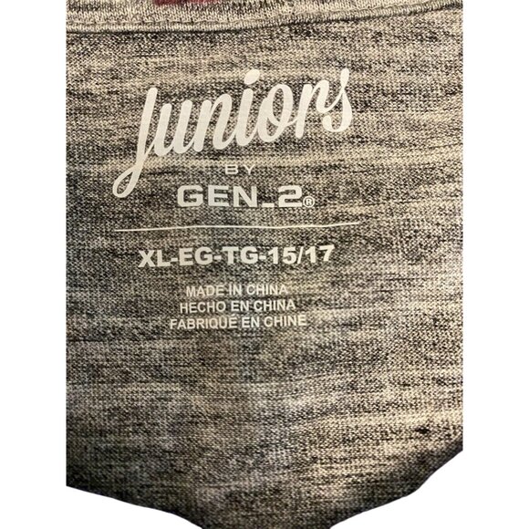 LSU Purple & Gray Juniors Long Sleeve V-Neck Shirt With Rhinestone Logo Size XL - Picture 3 of 13